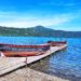 Barche sul pontile del Lago di Albano