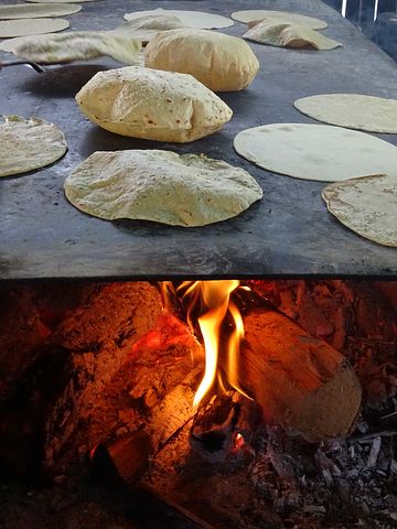 Tortillas cotte su piastra